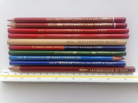Retro drvene olovke u boji - 10 komada