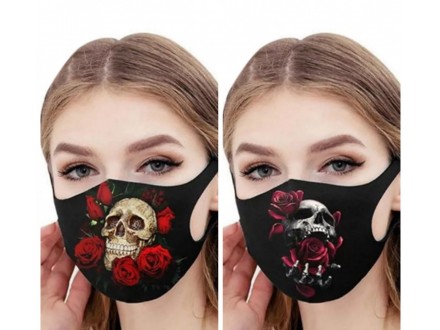 Rose Skull maske za lice 2 modela