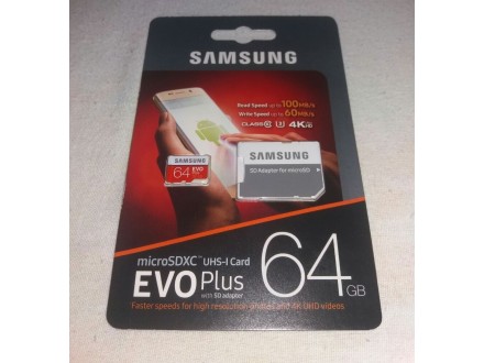 SAMSUNG Micro SD kartica 64 GB sa adapterom - Novo