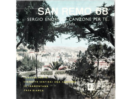 SAN REMO 68 - Various Artists..EP 58005 Ce
