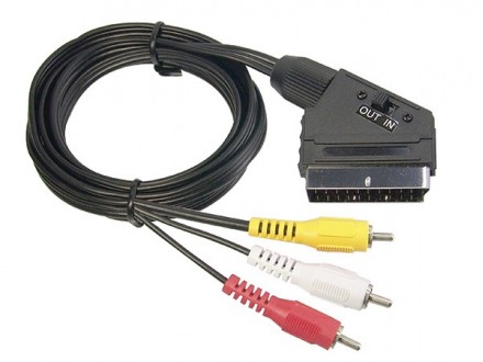 SCART na 3RCA 1,5m Audio-Video Kabl M-M sa IN-OUT!