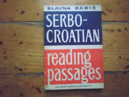 SLAVNA BABIĆ - SERBO-CRATIAN READING PASSAGES