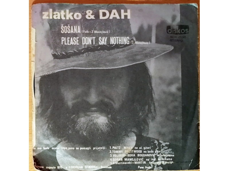 SP DAH - Šošana (1975) 1. pressing, odlična