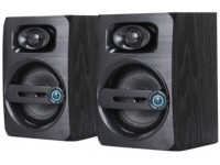 SPK-B23 * Gembird Stereo zvucnici black Wood, 2.5 inch, 6W RMS (2x3W) USB pwr, volume control, 3,5mm