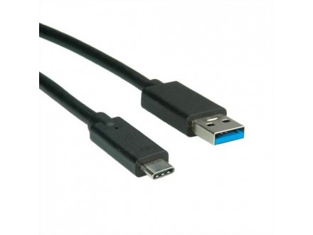 Secomp Roline USB3.1 Cable, A - TypeC , M/M, black, 1.0 m