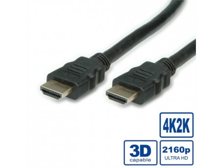Secomp Value HDMI Ultra HD 4K Cable + Ethernet A-A M/M 1.0m