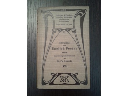 Selections From English Poetry von Dr. Ph. Aronstein