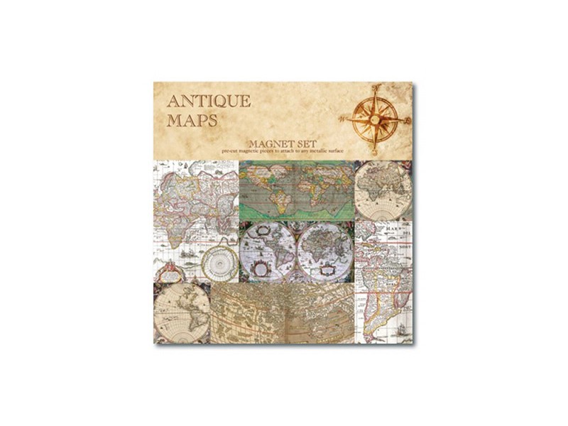 Set magneta 1/8 - Antique Maps, Mixed Kisscut