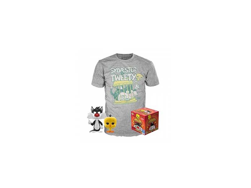Set majica i figura - Looney Tunes, Sylvester&;Tweety, S - Looney Tunes