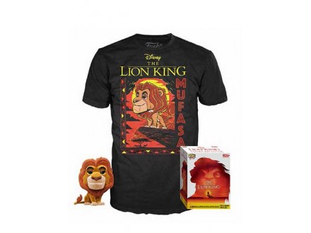 Set majica i figura Pop! - Disney, Lion King, Mufasa, S - The Lion King