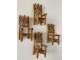 Set od 4 stolice - drvene minijature slika 3