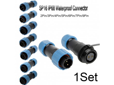 Set vodootpornih konektora SP16 3 pina CC