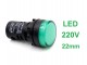 Signalna LED sijalica - 220V - Zelena - 22mm slika 1