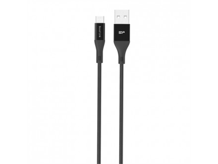Silicon Power Boost Link LK30AB USBcable / MicroUSB 100cm/2.4A. Nylon, up to 2.4A, 5Gbps, Quick Charge, Black
