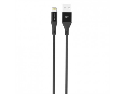 Silicon Power Boost Link LK30AL USB cable / Ligthning APPLE 100cm/2.4A, Nylon, up to 2.4A, 5Gbps, Quick Charge, Black