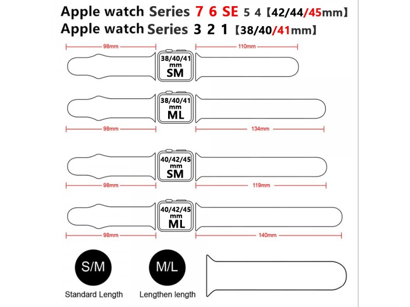 Silikonska narukvica za Apple Watch (model 2)