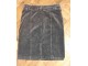 Siva somot suknja sa zipovima slika 2