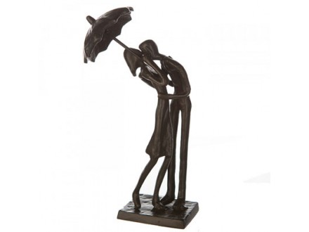 Skulptura - Kissing Pair Under Umbrella