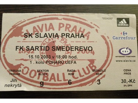 Slavija Prag-Sartid Smederevo 15.10.2003
