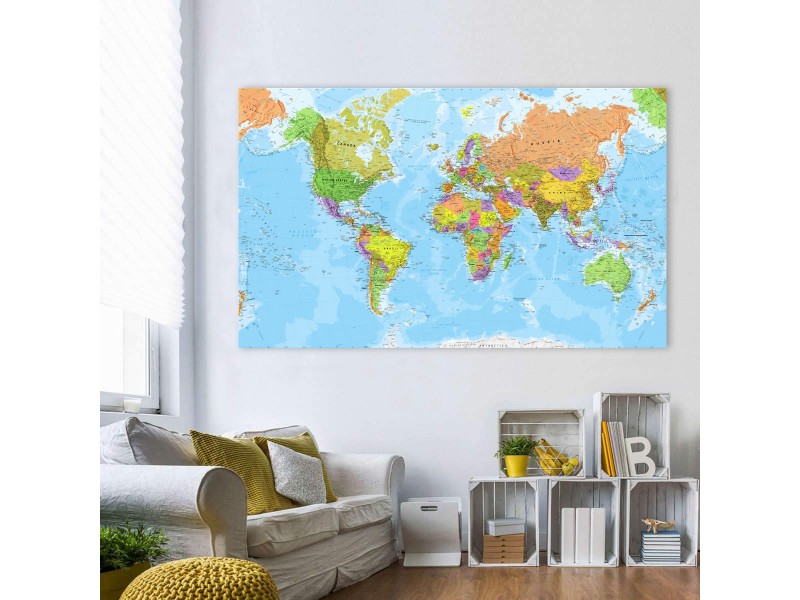 Slike na platnu,kanvasu,medijapanu Karta sveta, Mapa