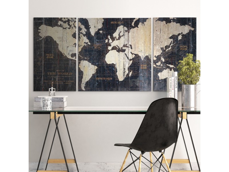 Slike na platnu,kanvasu,medijapanu Karta sveta, Mapa