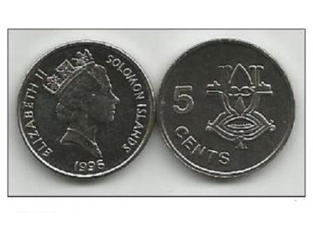 Solomon Islands 5 cents 1996. UNC