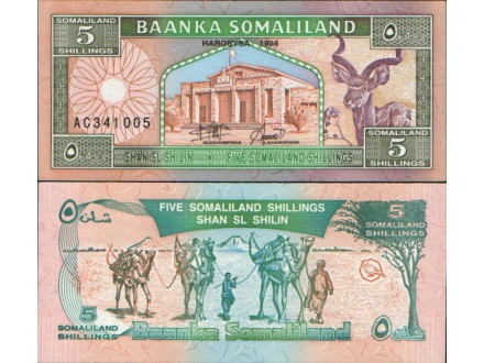 Somaliland 5 Shillings 1994. UNC.