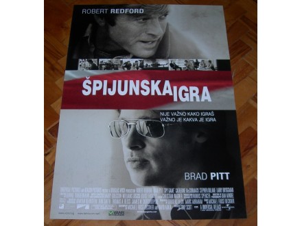 Špijunska igra (B. Pitt, R. Redford) - filmski plakat