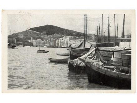 Split - Luka - Pogled na Brodove u zimovniku - DFJ 1945