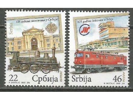 Srbija,125 god železnice u Srbiji 2009.,čisto