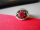 Srebrni prsten   rubin u smaragdu slika 1