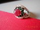 Srebrni prsten - sint. rubin i smaragd slika 2