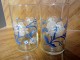 Staklene čaše sa plavo-belim cvetovima, 2 kom. slika 2