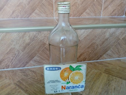 Stara flaša BADEL - Naranča - voćni sirup - 1977.