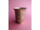 Stara mala metalna čaša sa cvetnim motivom slika 1