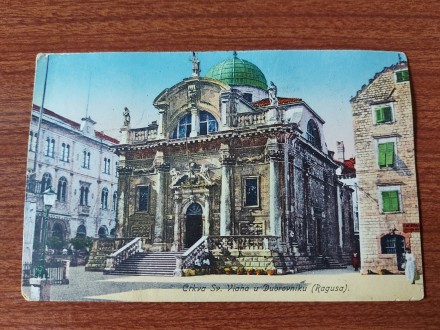Stara razglednica Crkva  Sv.Vlaha u Dubrovniku  1926