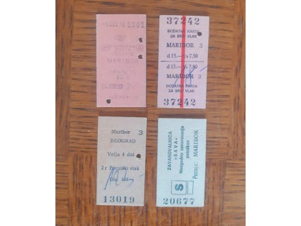 Stare vozne karte Maribor lot