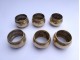 Stari prstenovi za salvete od mesinga, 6 kom slika 3