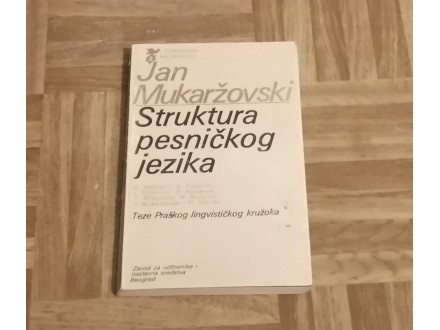 Struktura pesničkog jezika-Jan Mukaržovski