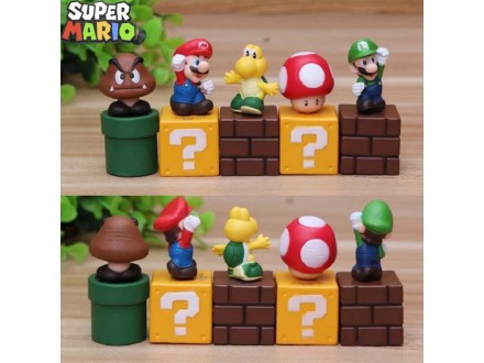 Super Mario set 5x figura
