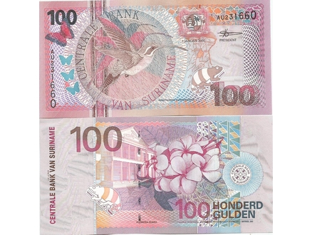 Surinam 100 gulden 2000. UNC