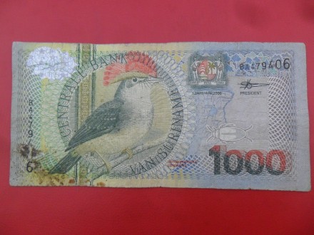 Suriname 1000 Gulden 2000, O, P7601, RRR