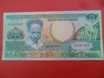 Suriname 25 Gulden 1988, v2, P7828