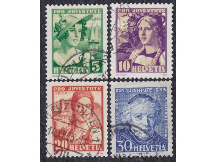 Švajcarska 1933 `Pro Juventute` - nošnje, poništeno