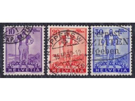 Švajcarska 1936 `Pro Patria`, poništeno