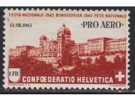 Švajcarska 1943 Avionska marka čisto