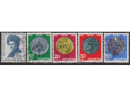 Švajcarska 1962 `Pro Patria`Stari novac poništeno
