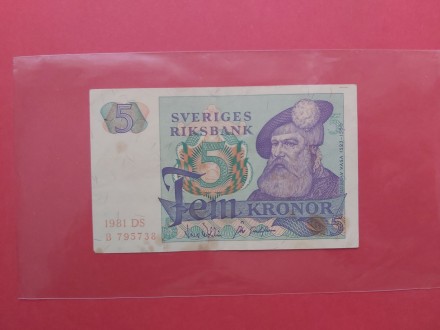 Svedska 5 kronor 1981