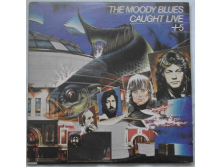 THE  MOODY  BLUES  -  2LP CAUGHT  LIVE  + 5