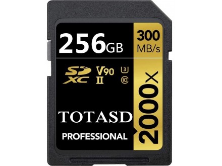 TOTASD Pro SDXC memorijska kartica 256gb / 300 mb/s